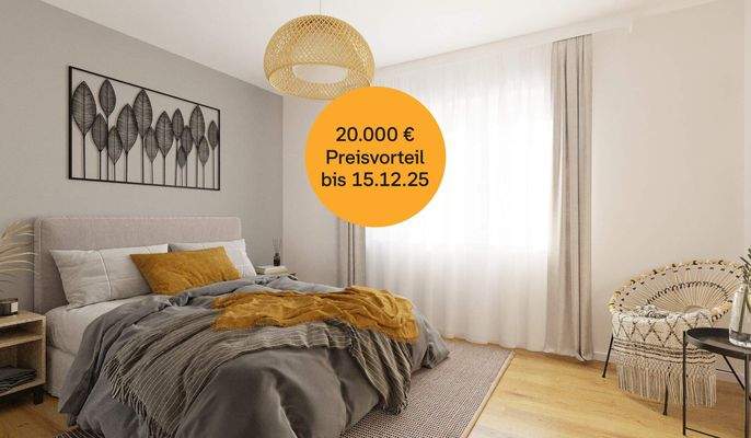 Helles und komfortables Schlafzimmer