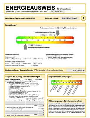 Energieausweis Wohnhaus