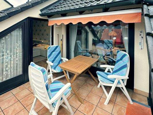 Dachterrasse mit Markise und Südausrichtung