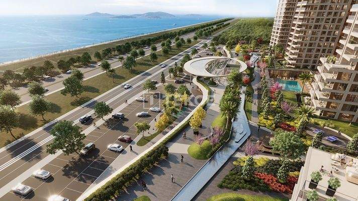Apartments in a 5-Pool Complex Close to the Coast in Kartal Istanbul