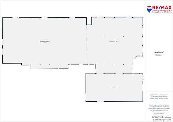 Grundriss Halle 1a+b u. Halle 2