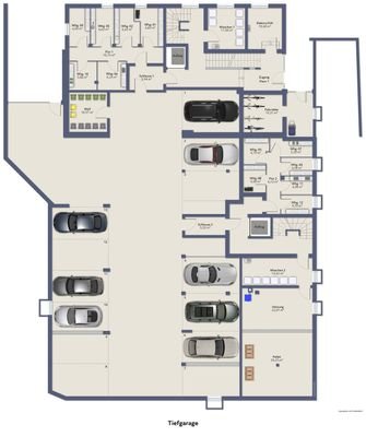 Grundriss Tiefgarage