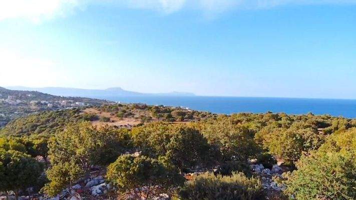 Kreta, Prines: Grundstück mit herrlichem Meerblick in Prines