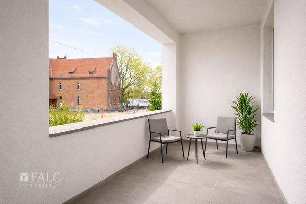 Loggia - Mögliche Gestaltung nach Renovierung (KI-Visualisierung)