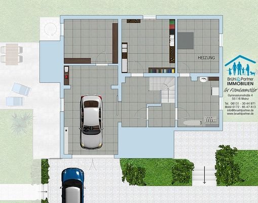 Untergeschoss mit Garage