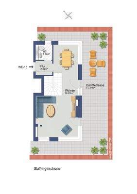 Grundriss Staffelgeschoss