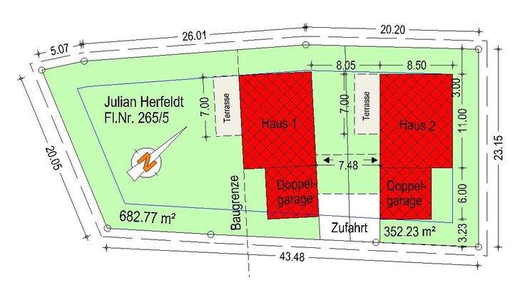 Auch zwei EFH´s möglich