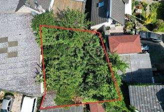 Grundstück Ansicht von oben markiert