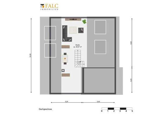 Grundriß Maisonette oben