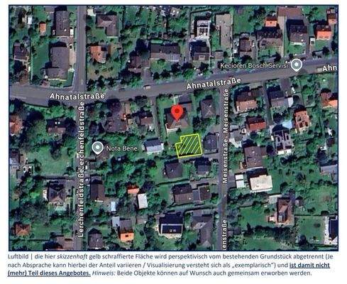 Satellitenansicht mit Skizze