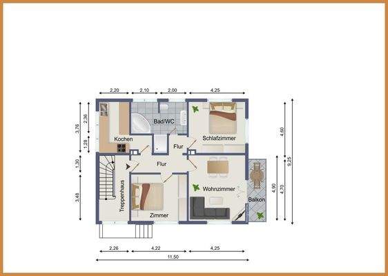 Grundriss Obergeschoss