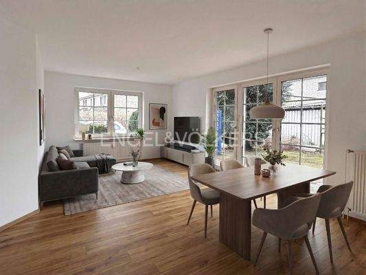 Einrichtungsbeispiel Wohn- und Esszimmer (KI-optimiert)