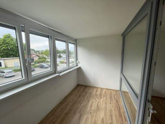 Verglaster Balkon