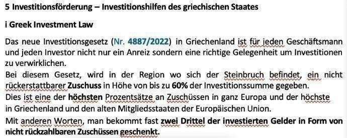 ...60% Investitionszuschüsse vom Staat 