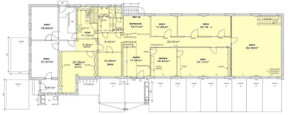Grundriss (gelbe Fläche)