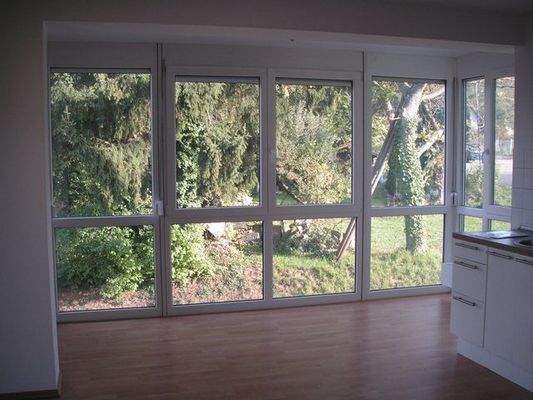 Verglaster Erkerbereich