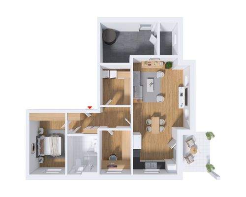 Wohnungsgrundriss (Abb. ähnlich)