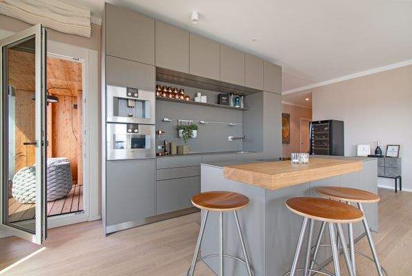 Stilvolle, hochwertige Bulthaup-Küche mit Gaggenau Geräten