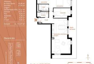 1.17 Grundriss 3-Zimmer