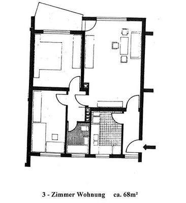 Grundriss der Wohnung