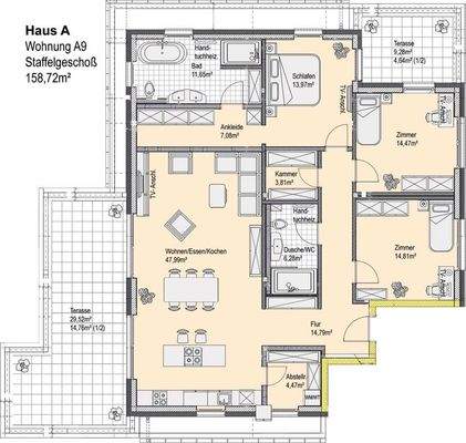 Grundriss A9 - Penthouse