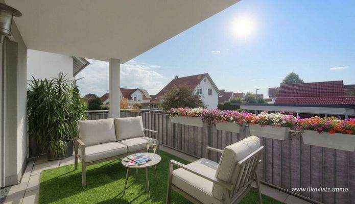 Terrasse mit Lounge (Visualierung)