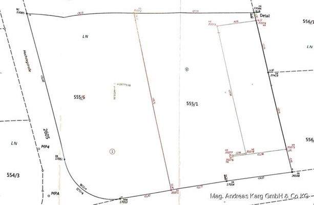 Katasterplan Grundstück Hochstegstraße