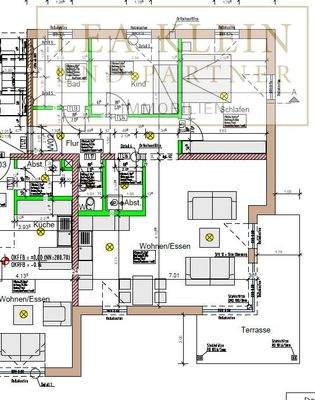 Grundriss Whg. zum Eingang hin