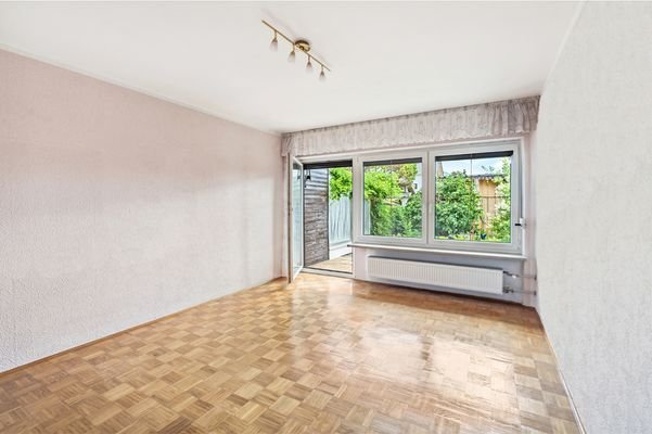 Das helle, freundliche Wohnzimmer
