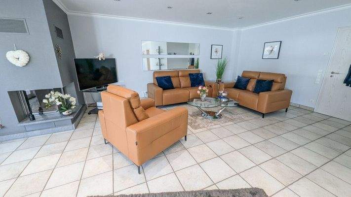 Wohnbereich mit Kamin