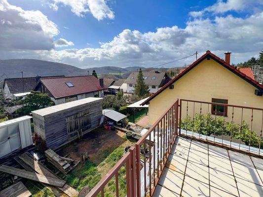Burgwald Blick von Terrasse