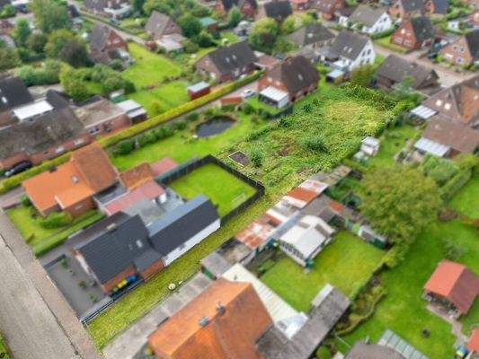 Blick auf das Grundstück