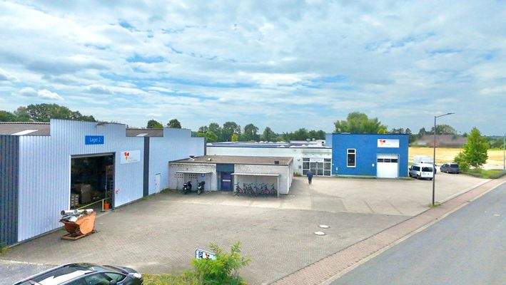 Seitenansicht Lager 2, Haupteingang