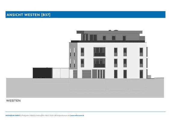 Das Neubauprojekt - Ansicht Westen [B37]