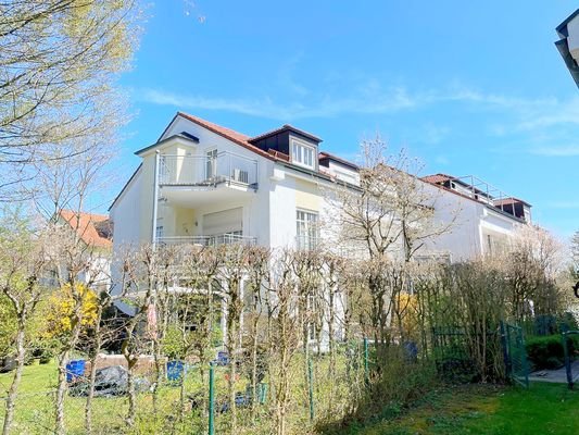 Nahansicht des Wohnhauses