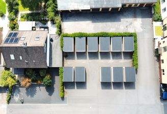 Draufsicht Grundstück - Vorschlag Bebauung (KI generiert)