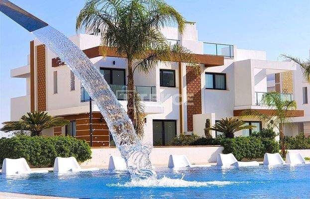 Furnished Semi-Detached Villa with Shared Pool in Gazimağusa