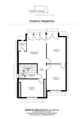 2. Obergeschoss Grundriss mit Logo