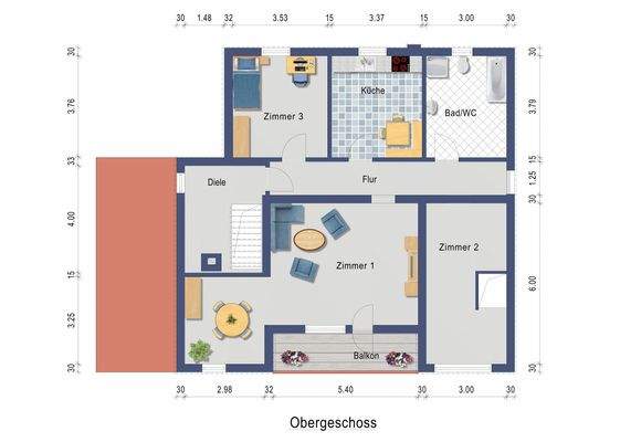 Grundriss Obergeschoss