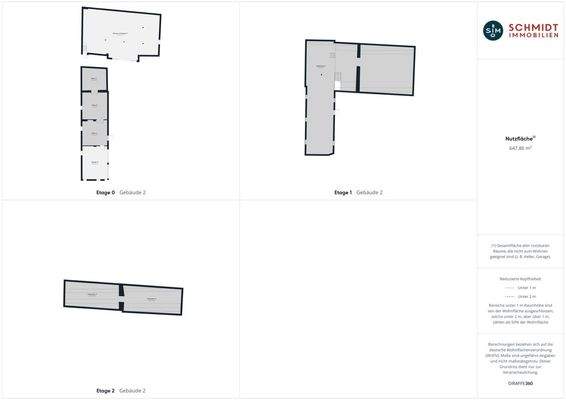 Übersicht Grundrisse Nebengebäude
