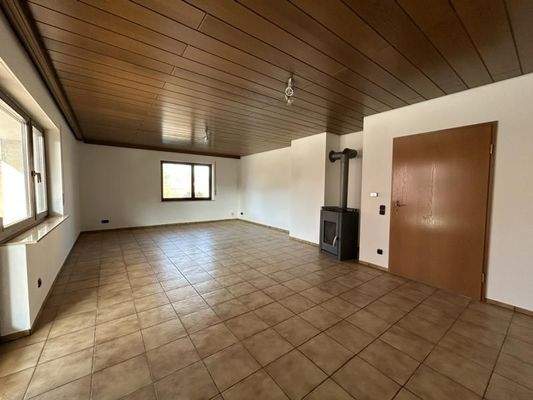 Wohnzimmer mit Kaminofen