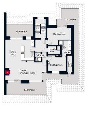 Grundriss Penthouse