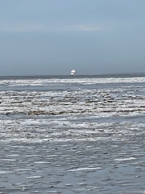 Bild mit Fähre von NDD nach Norderney