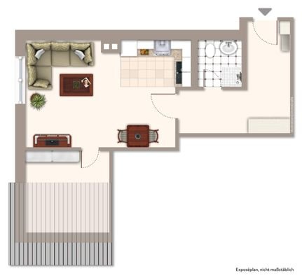 Grundriss ETW 28,38 m²