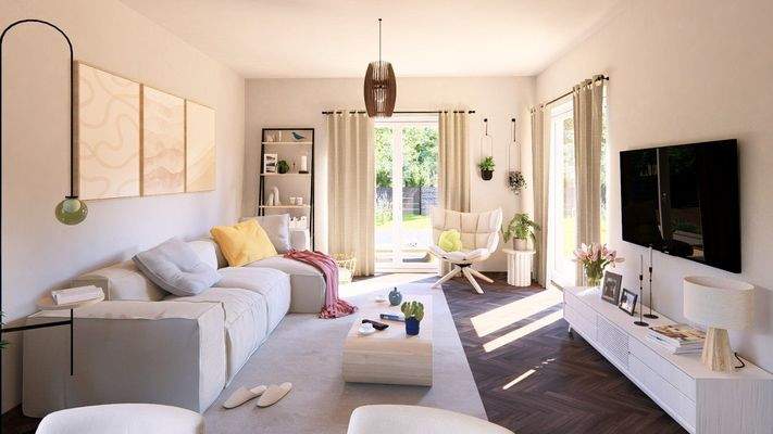 Helle, moderne Wohnlounge