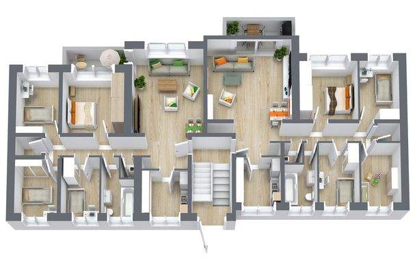 EG, 1. OG, 2 OG., 3.OG Grundriss nicht maßstabsgetreu!