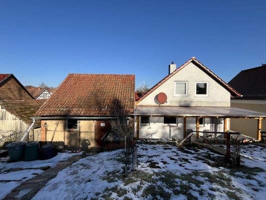 Rückansicht, Wohnhaus und Scheune