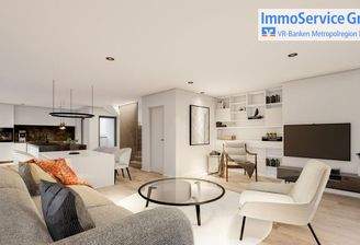 Visualisierung Wohnbereich Haus in Haus Stadthaus