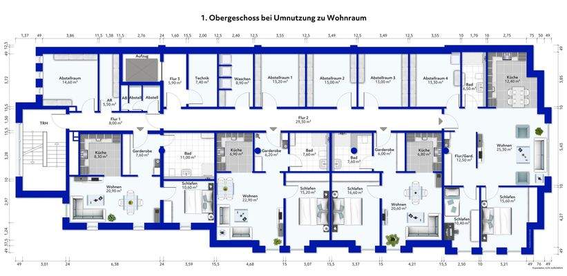 1. OG bei Umnutzung (Beispiel)