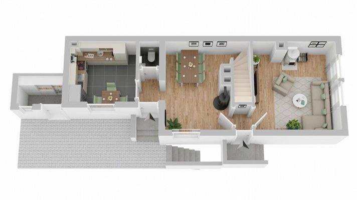 Grundriss Erdgeschoss (nicht maßstabsgetreu)